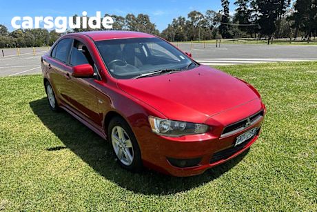 Red 2008 Mitsubishi Lancer Sedan