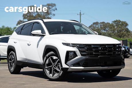 White 2025 Hyundai Tucson Wagon Elite Hybrid (fwd)