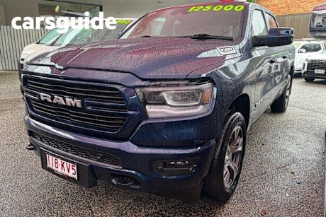 Blue 2023 Ram 1500 Crew Cab Utility Laramie Sport Rambox Mhev