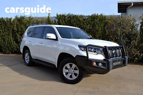 White 2021 Toyota Landcruiser Prado Wagon GXL Flat Tailgate