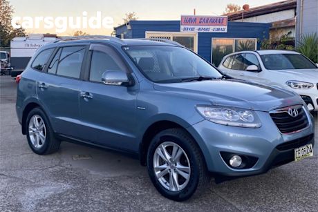 Blue 2010 Hyundai Santa FE Wagon Highlander Crdi (4X4)