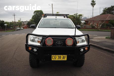 White 2018 Toyota Hilux Double Cab Chassis SR (4X4)