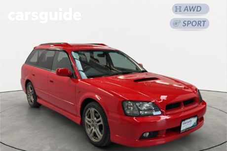 Red 2000 Subaru Legacy Wagon GT-B E-tune Touring Wagon
