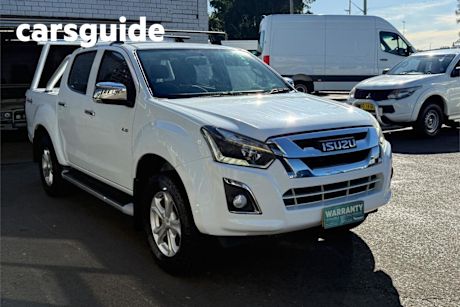 White 2018 Isuzu D-MAX Crew Cab Utility LS-U HI-Ride (4X4)