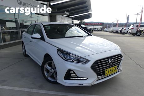 White 2019 Hyundai Sonata Sedan Active