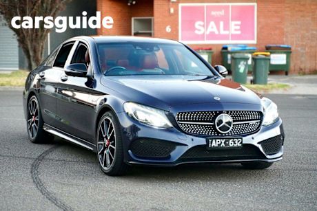 Blue 2017 Mercedes-Benz C43 Sedan