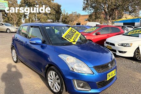 Blue 2014 Suzuki Swift Hatchback GLX