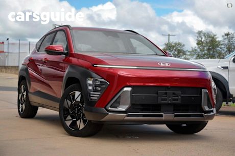 Red 2025 Hyundai Kona Wagon Hybrid Premium Sunroof