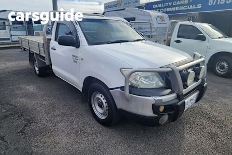 White 2009 Toyota Hilux Cab Chassis Workmate