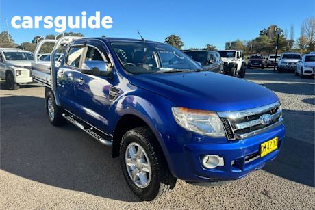 Blue 2012 Ford Ranger Dual Cab Utility XLT 3.2 (4X4)