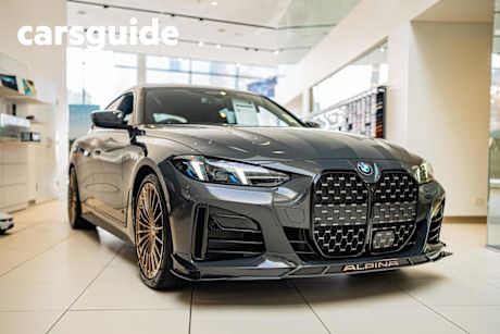 Grey 2024 BMW Alpina B4 Coupe GT Gran Coupe