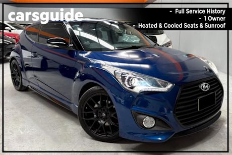 Blue 2016 Hyundai Veloster Coupe Street Turbo Special Edition