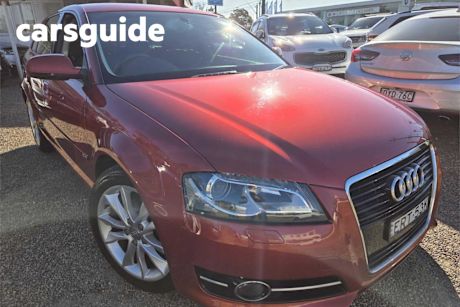 Red 2013 Audi A3 Hatchback Sportback 2.0 TDI Ambition