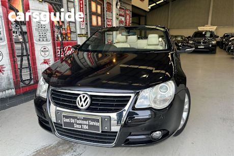 Black 2009 Volkswagen EOS Convertible 147 TSI