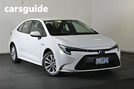 White 2023 Toyota Corolla Sedan Ascent Sport Hybrid