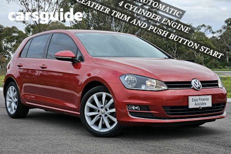 Red 2015 Volkswagen Golf Hatchback 110 TSI Highline