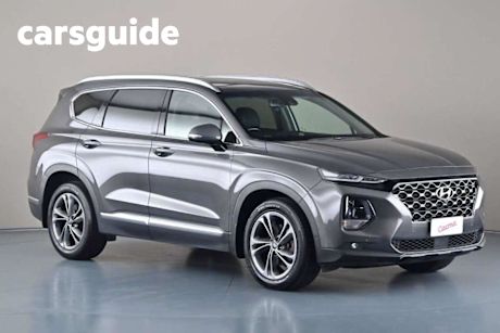 Grey 2019 Hyundai Santa FE Wagon Highlander Crdi Satin AWD