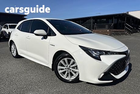 White 2023 Toyota Corolla Hatchback Ascent Sport Hybrid