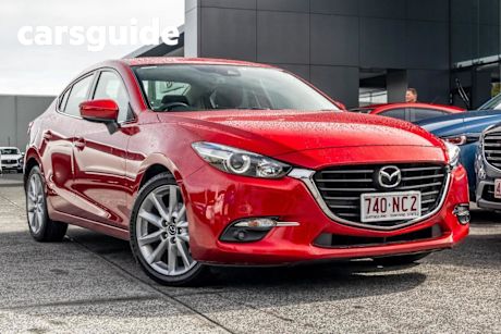 Red 2017 Mazda 3 Sedan SP25