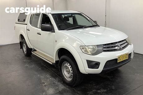 White 2013 Mitsubishi Triton Double Cab Utility GLX (4X4)