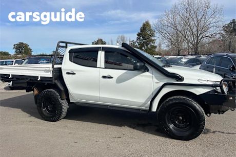 White 2016 Mitsubishi Triton Dual Cab Chassis GLX (4X4)