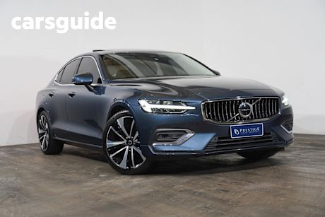 Blue 2022 Volvo S60 Sedan Ultimate B5 Bright Mhev