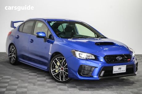 Blue 2020 Subaru WRX Sedan STI Spec R (wing) (awd)