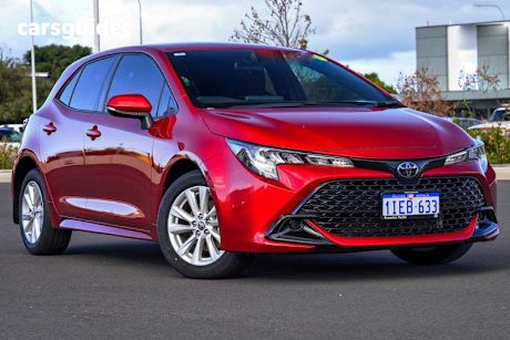 Red 2024 Toyota Corolla Hatchback Ascent Sport