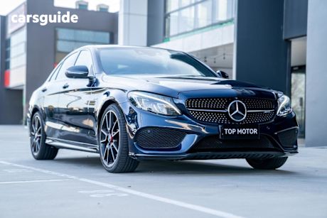 Blue 2017 Mercedes-Benz C43 Sedan