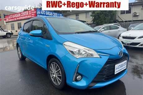 Blue 2017 Toyota Vitz Hatchback F (hybrid)