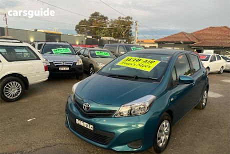 Blue 2012 Toyota Yaris Hatchback YR