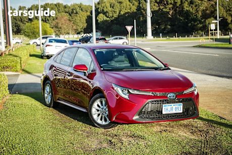 Red 2021 Toyota Corolla Sedan SX Hybrid
