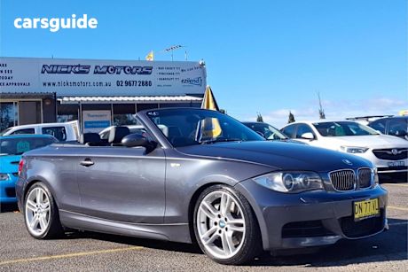 Black 2008 BMW 135I Convertible