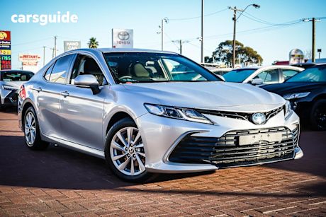 Silver 2021 Toyota Camry Sedan Ascent Hybrid