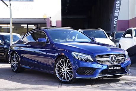 Blue 2016 Mercedes-Benz C300 Coupe