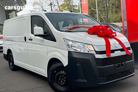 White 2023 Toyota Hiace Van LWB (4 Door Option)
