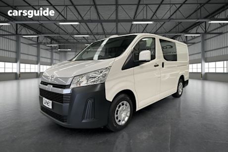 White 2022 Toyota Hiace Van LWB (4 Door Option)