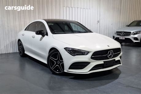 White 2019 Mercedes-Benz CLA-Class Coupe CLA250 D-CT 4MATIC