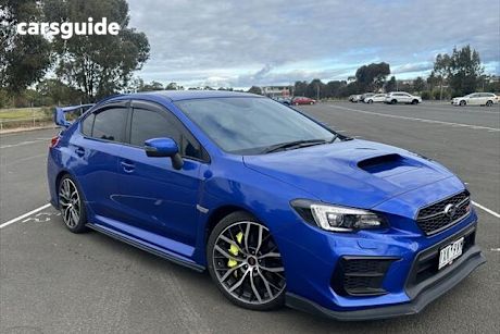 Blue 2021 Subaru WRX Sedan STI Premium (wing) (awd)