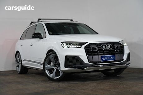 White 2020 Audi Q7 Wagon 50 TDI Quattro S Line (hybrid)
