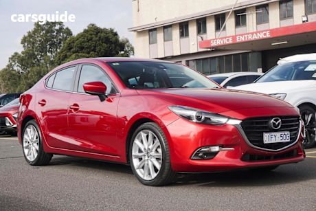 Red 2016 Mazda 3 Sedan SP25 GT