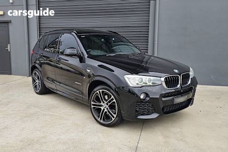 Black 2017 BMW X3 Wagon Xdrive 20D M-Sport
