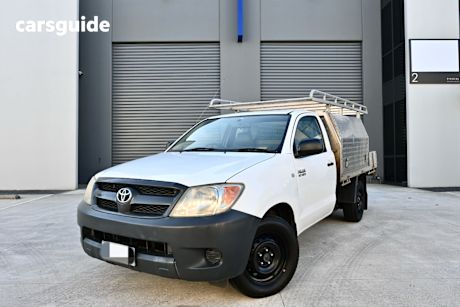White 2006 Toyota Hilux Cab Chassis Workmate