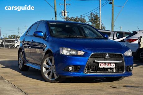 Blue 2014 Mitsubishi Lancer Hatchback GSR Sportback