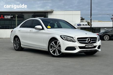 White 2018 Mercedes-Benz C200 Sedan