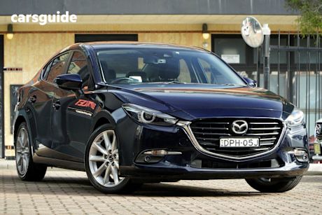 Blue 2017 Mazda 3 Sedan SP25 GT