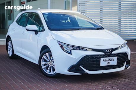 White 2023 Toyota Corolla Hatchback Ascent Sport + Convenience PK