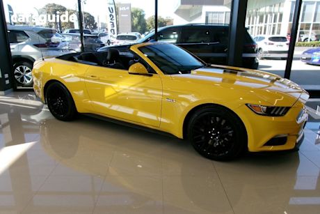 Yellow 2017 Ford Mustang Convertible GT 5.0 V8