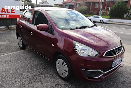 Burgundy 2016 Mitsubishi Mirage Hatchback ES
