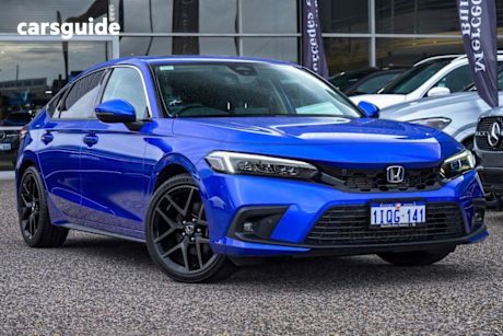 Blue 2022 Honda Civic Hatchback E:hev LX